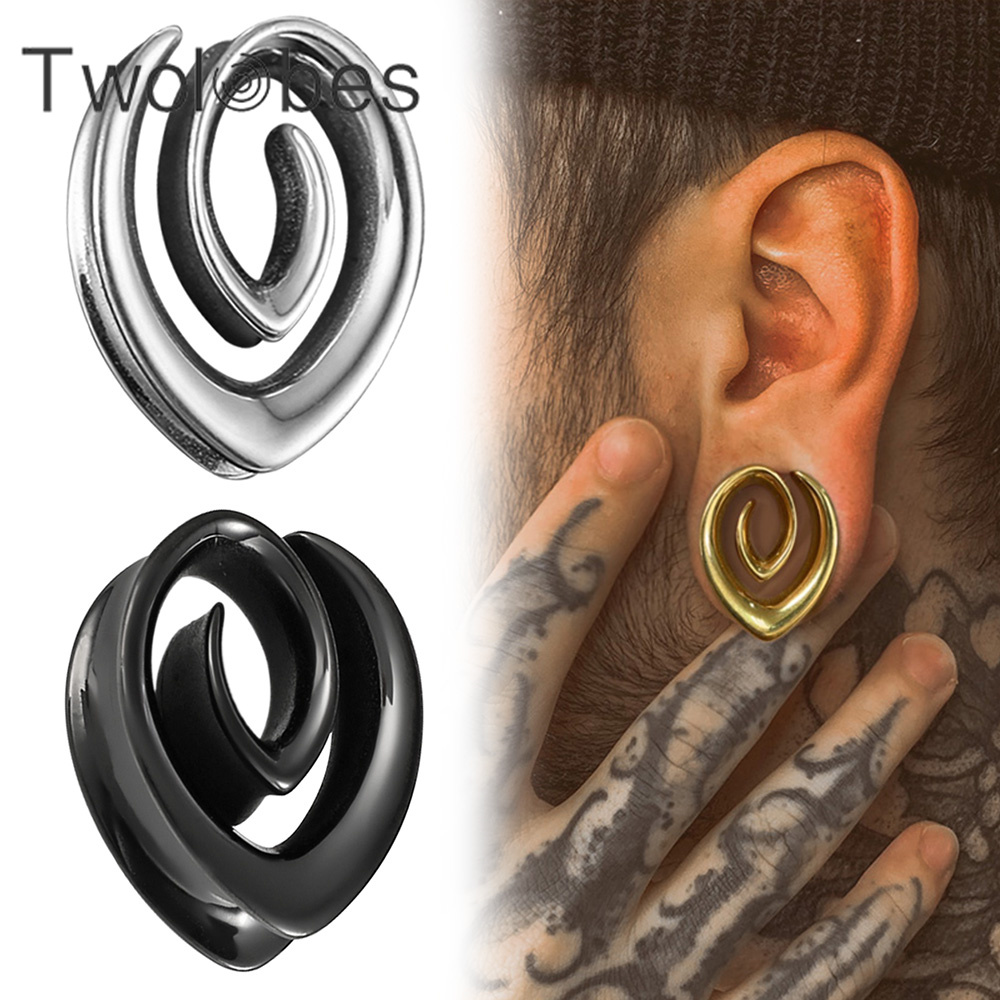 Body Jewelry Hangers - Twolobes 2 Stück Spirale, einfache Sattelstopfen,