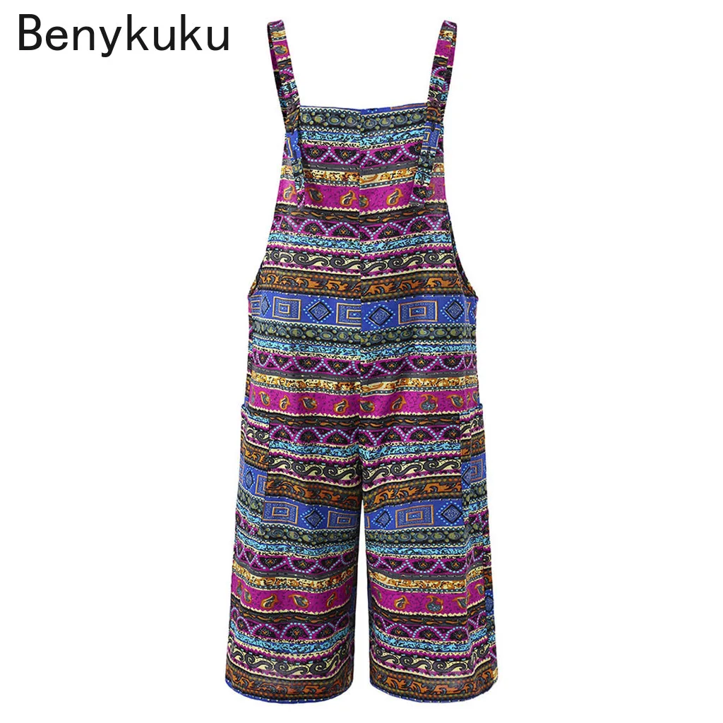 Body Jewelry Plus - Bohemian Gestreifte Overalls Frauen Overalls Vintage
