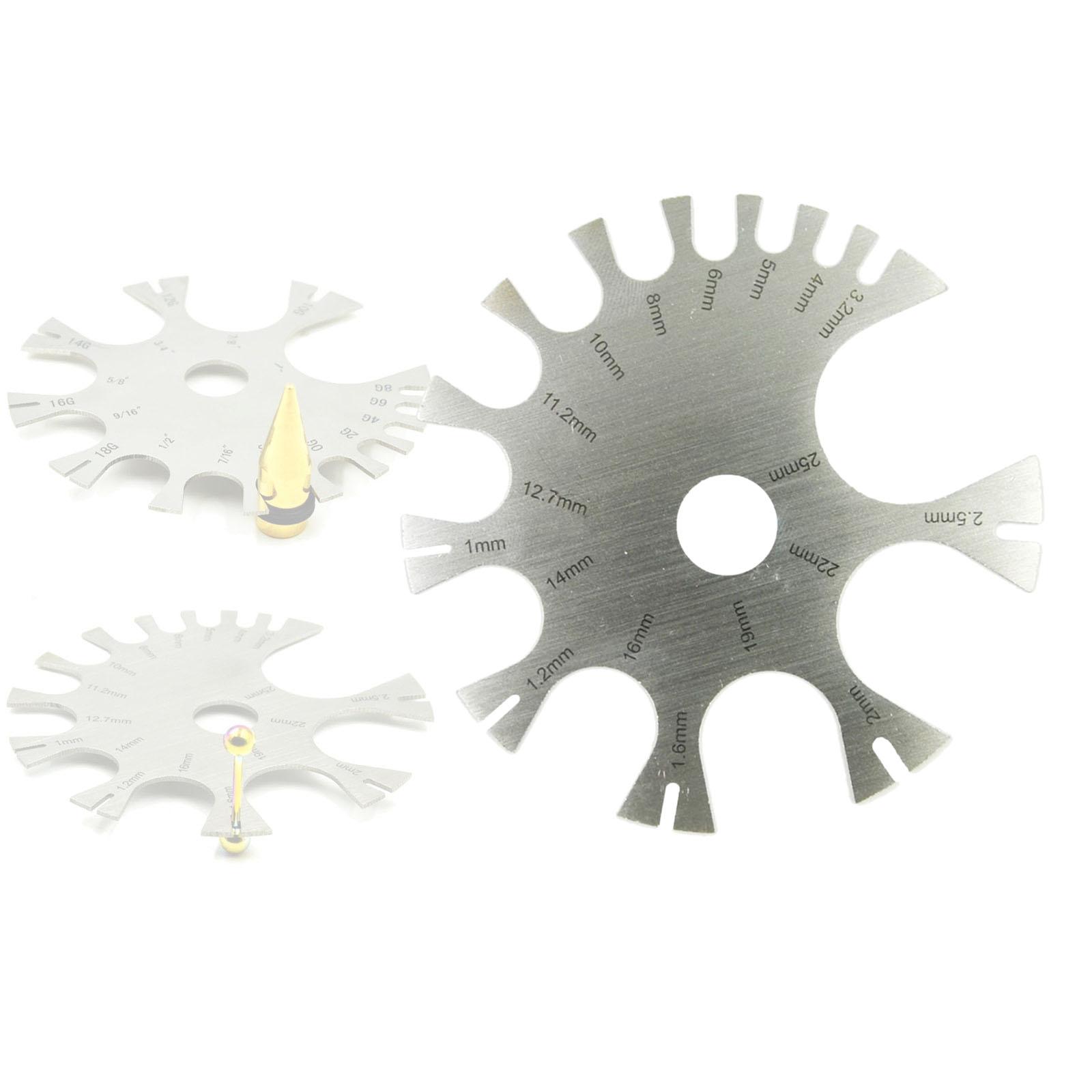 Body Jewelry Measurements - Körperschmuck Piercings Gauge Beruf Präzise für