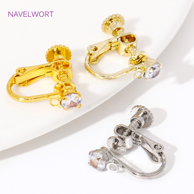 Body Jewelry Kit - 14 Karat/18 Karat vergoldete runde Kopfs