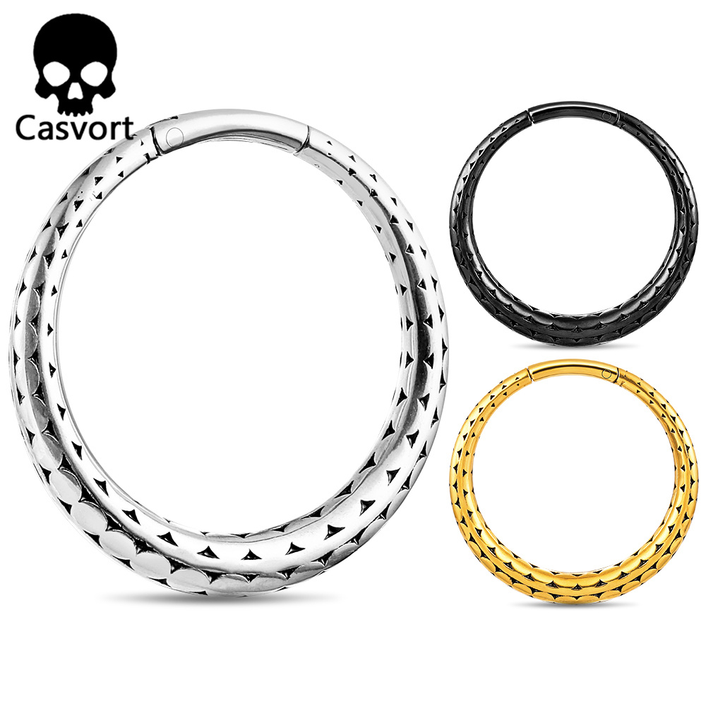 Body Jewelry Hangers - Casvort 2pcs Edelstahl runde Ohr gewichte