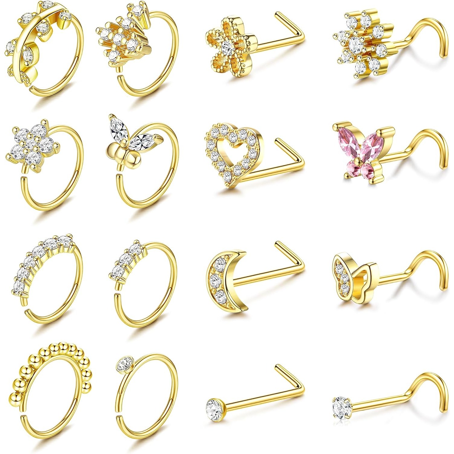 Body Jewelry For Sensitive Skin - FASACCO 1 Stück Nasenring für Frauen,