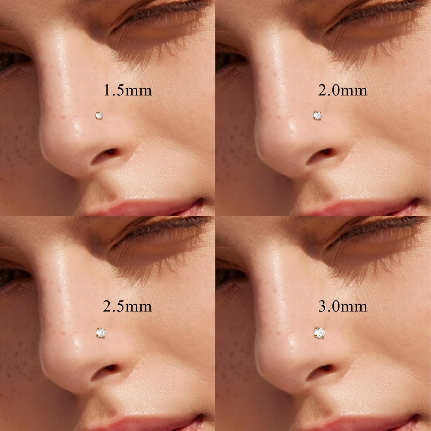 Body Jewelry For Sensitive Skin - ORAZIO 8 Stück 18G 20G Nasenstecker