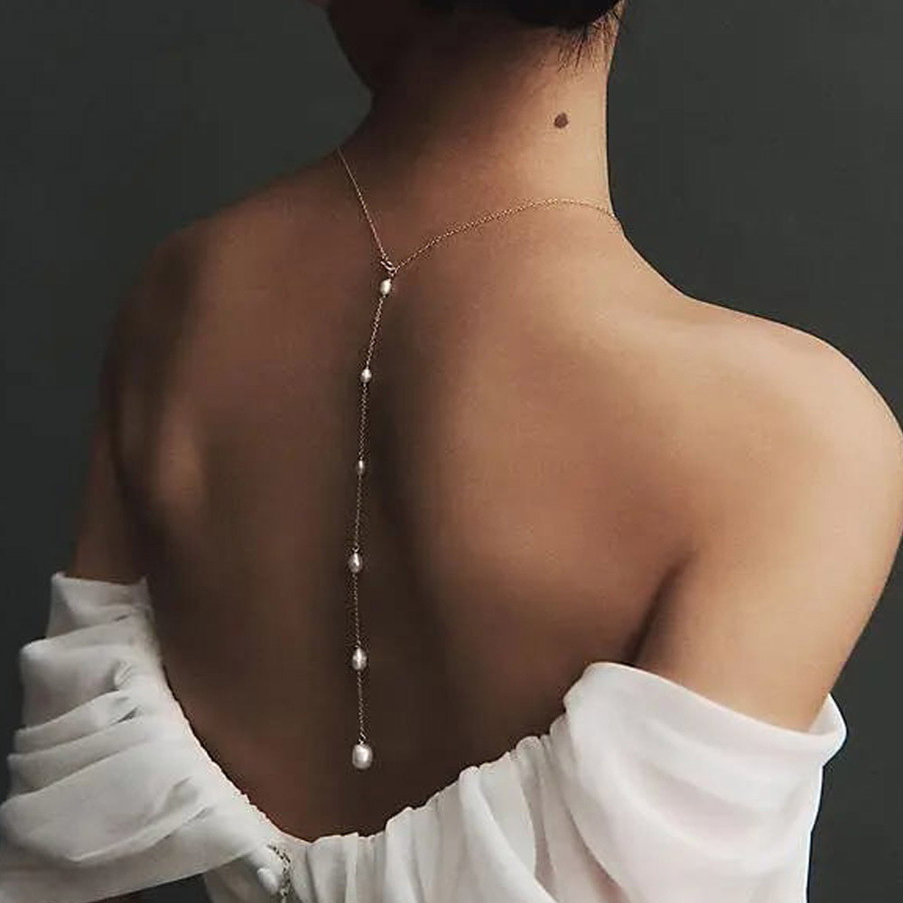 Body Jewelry Retainers - Stonefans Elegante Back Drop Perle Anhänger