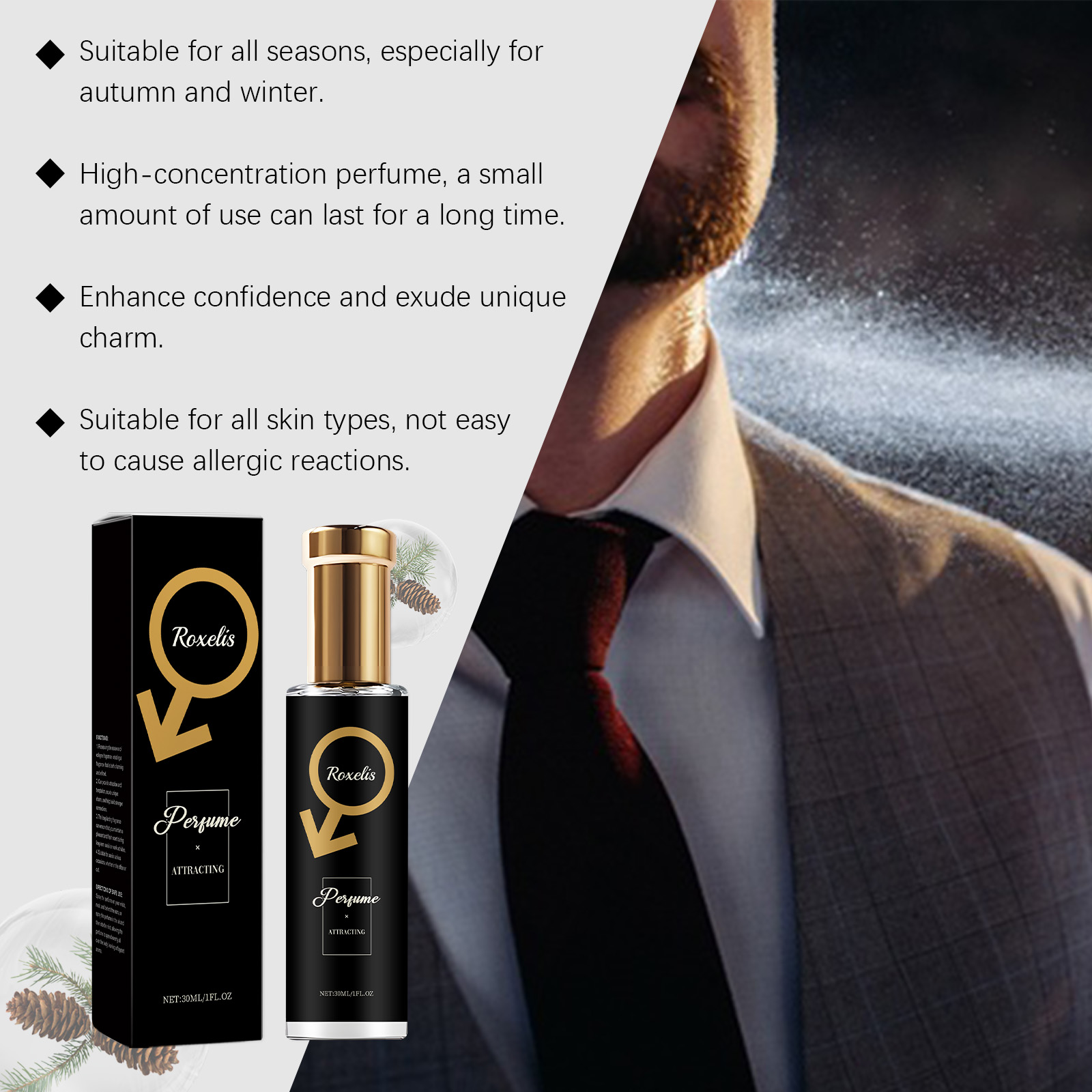 Roxelis 30 ml Herren-Pheromon- – Body Jewelry Kit Bewertung und Preis