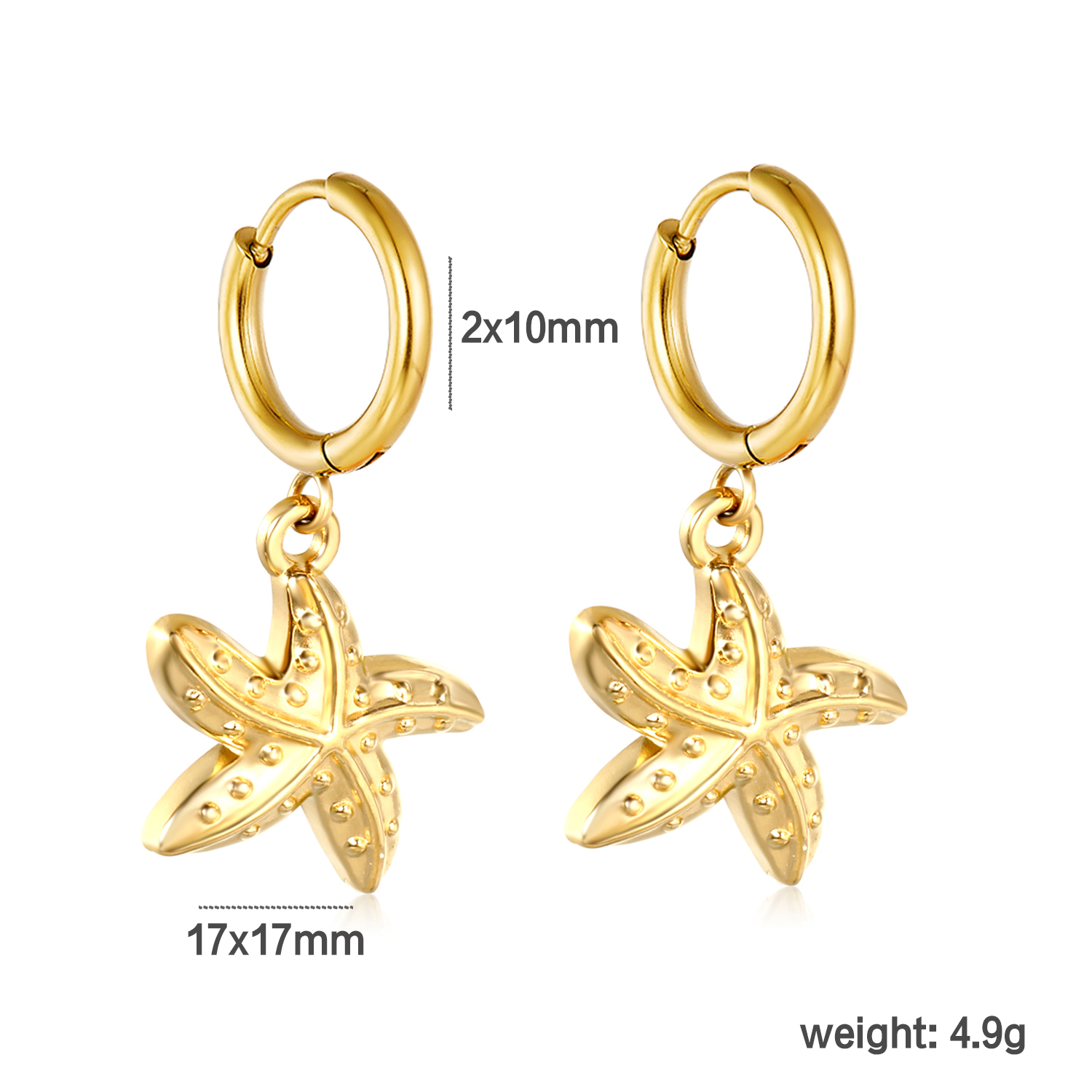 LUXUSTEEL Sea Star Conch Drop- – Conch Earring Hoop Bewertung und Preis