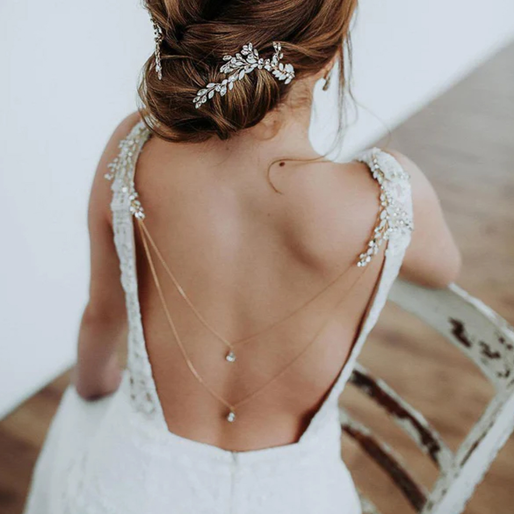 Zirkon Quaste Anhänger zurück  – Body Jewelry Dress Bewertung und Preis