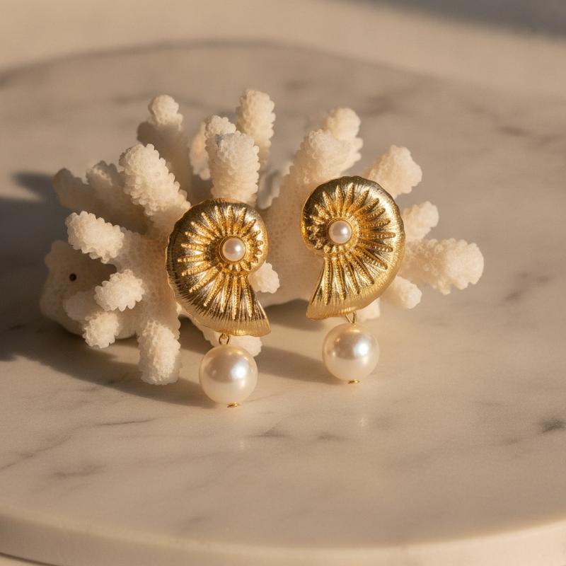 2 Stück Simulierte Perlen-Musc – Conch Earring Hoop Bewertung und Preis