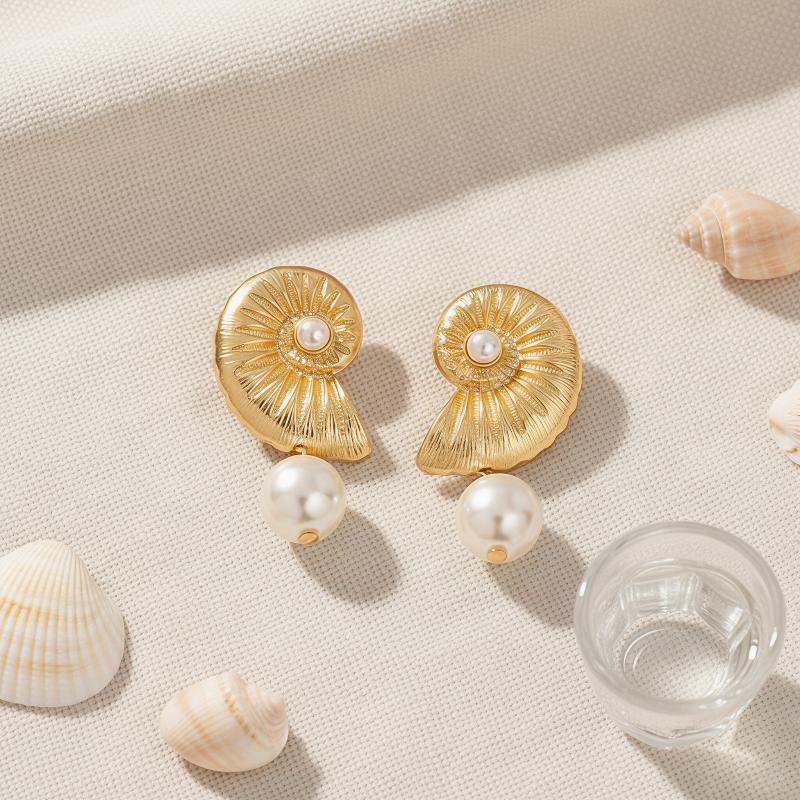 2 Stück Simulierte Perlen-Musc – Conch Earring Hoop Bewertung und Preis