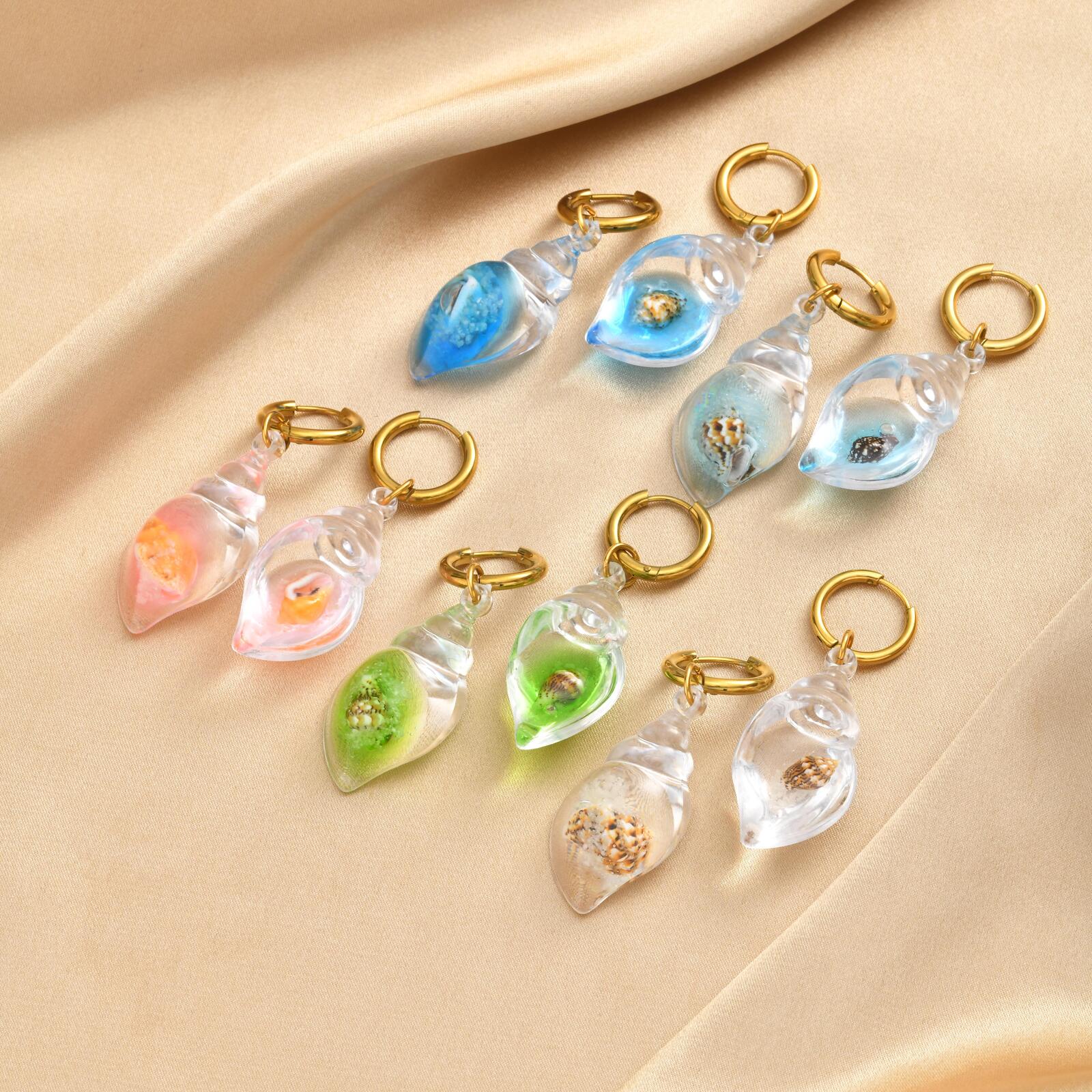 Muschel-Creolen für Damen aus  – Conch Earring Hoop Bewertung und Preis