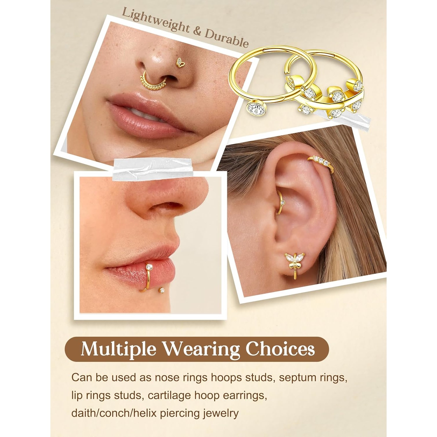 FASACCO 1 Stück Nasenring für  – Body Jewelry For Sensitive Skin Bewertung und Preis