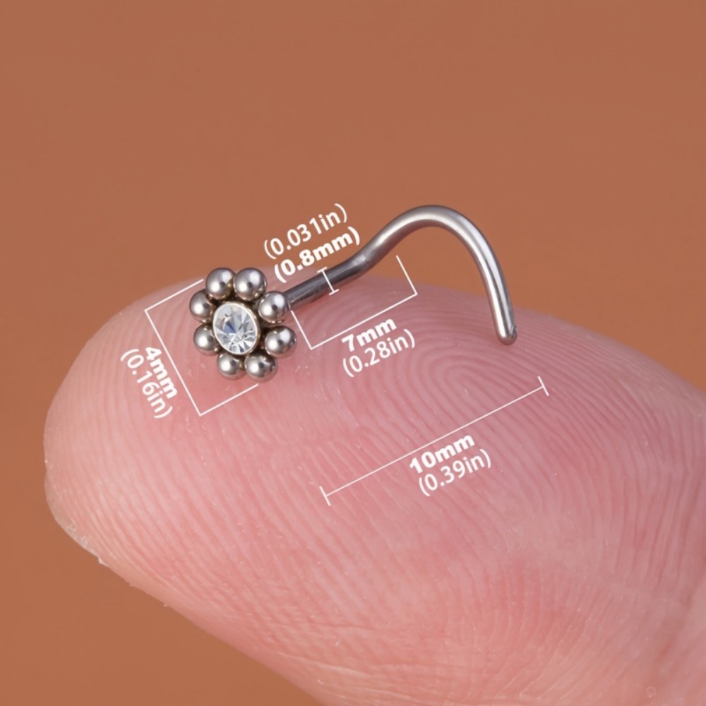 1 Stück Blumenförmige Schraube – Nostril Screw Pin Bewertung und Preis