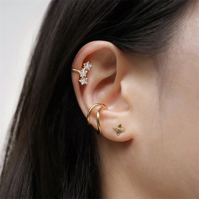 1PCS Fashion Star CZ Zirkon Kr – Conch Earring Hoop Bewertung und Preis