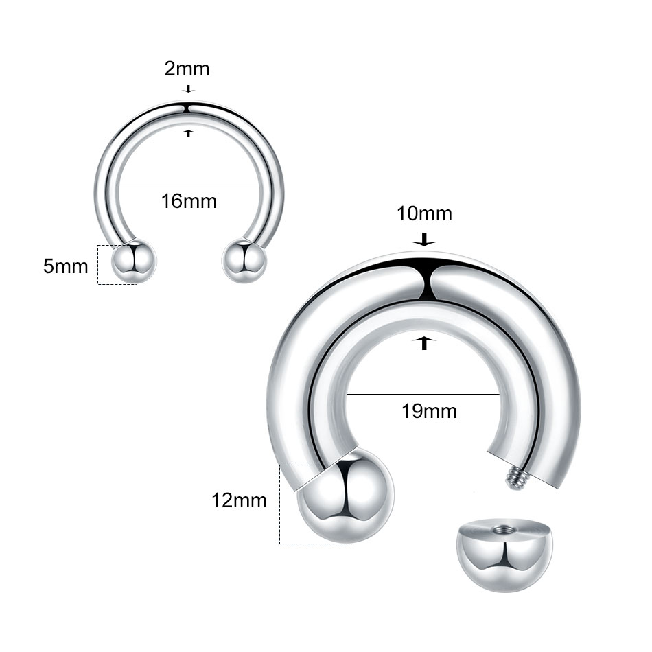 1PC 18G-00G Große Gauge Edelst – Body Jewelry Hangers Bewertung und Preis