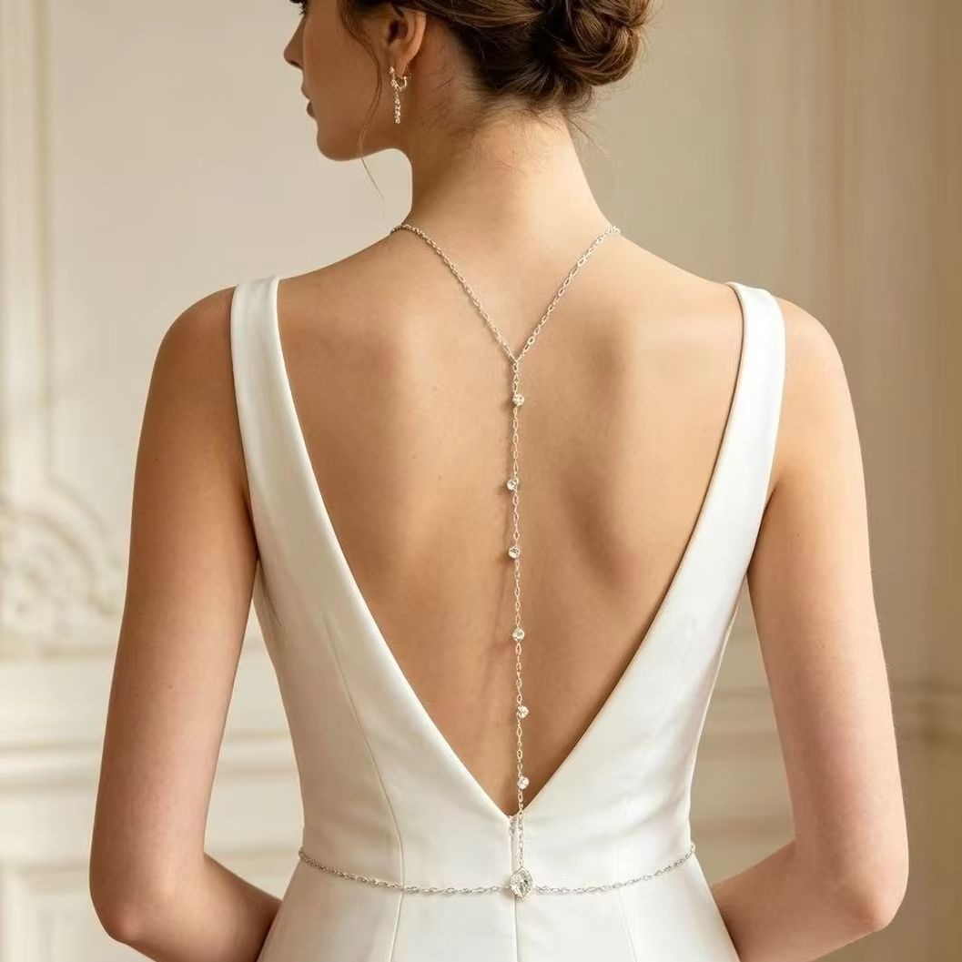 Rücken-Körperkette mit Zirkoni – Body Jewelry Dress Bewertung und Preis